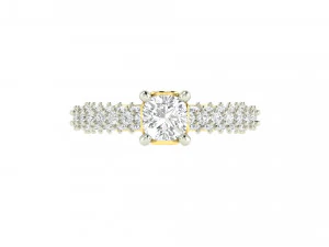 cushion solitaire engagement ring 3D Print Model