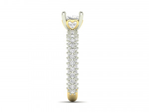 cushion solitaire engagement ring 3D प्रिंट मॉडल
