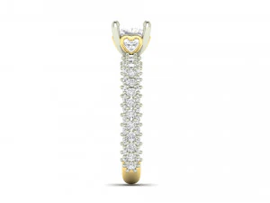 cushion solitaire engagement ring 3D Print Model