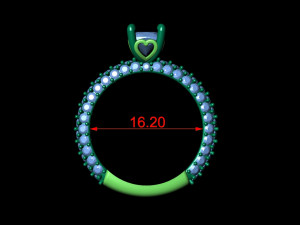 cushion solitaire engagement ring 3D प्रिंट मॉडल