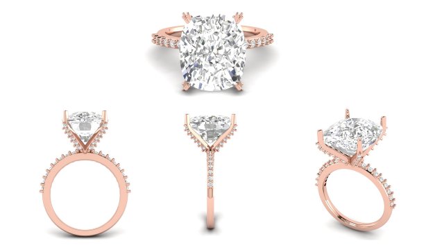 engagement ring 001 Model Cetak 3D .c4d .max .obj .3ds .fbx .stl .blend
