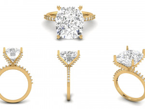 engagement ring 001 Model Cetak 3D