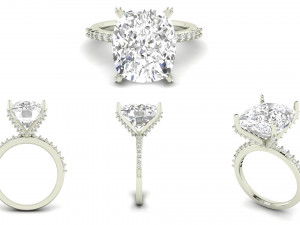 engagement ring 001 Model Cetak 3D