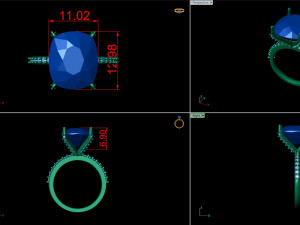 engagement ring 001 Model Cetak 3D