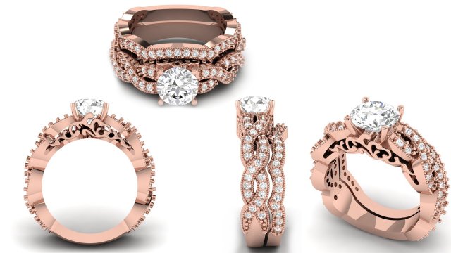 engagement ring 002 Modèles 3D en vedette .c4d .max .obj .3ds .fbx .stl .blend 