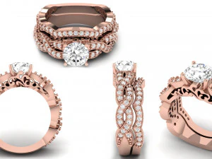 anello di fidanzamento 002 Modello di stampa 3D