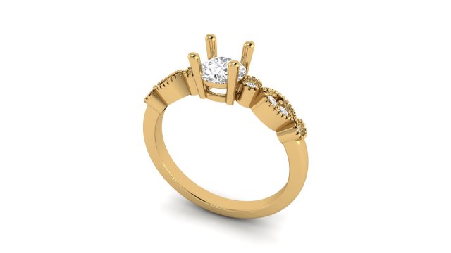 engagement ring 005 3Dプリントモデル .c4d .max .obj .3ds .fbx .stl .blend 