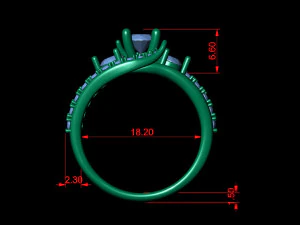 anello di fidanzamento 006 Modello di stampa 3D