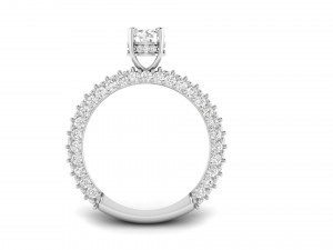 diamond solitare engagement ring 008 3D Baskı Modeli