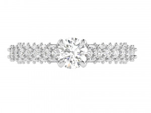 diamond solitare engagement ring 008 3D Baskı Modeli