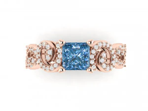 stylish spiral filigree engagement ring 3D Print Model