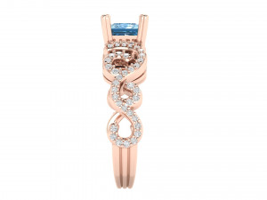 stylish spiral filigree engagement ring Modèles 3D en vedette