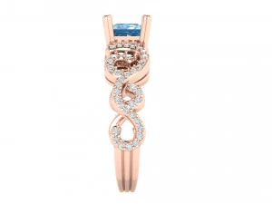 stylish spiral filigree engagement ring 3D Print Model