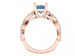 stylish spiral filigree engagement ring Modèles 3D en vedette