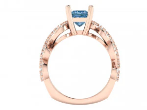 stylish spiral filigree engagement ring 3D Print Model