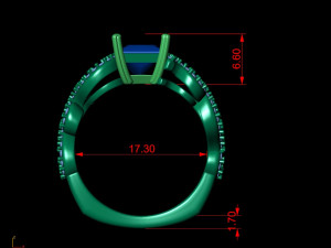stylish spiral filigree engagement ring Modèles 3D en vedette
