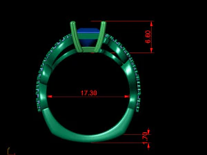 stylish spiral filigree engagement ring 3D Print Model