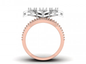 flower diamond cocktail ring Model do druku 3D