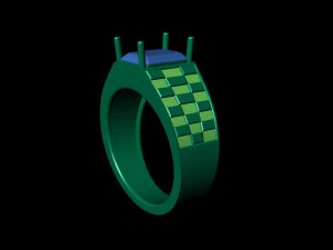 gents enamel ring 001 3D Print Model