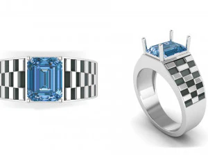 gents enamel ring 001 3D Print Model