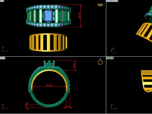 gents enamel ring 002 3D Print Model