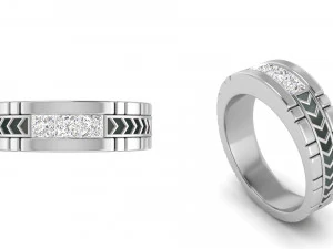 メンズエナメルリング004 3Dプリントモデル