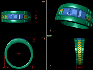 gents enamel ring 004 3D Print Model