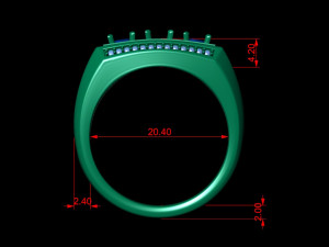 gents enamel ring 005 3D-Druckmodell