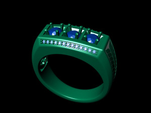 gents enamel ring 005 3D-Druckmodell