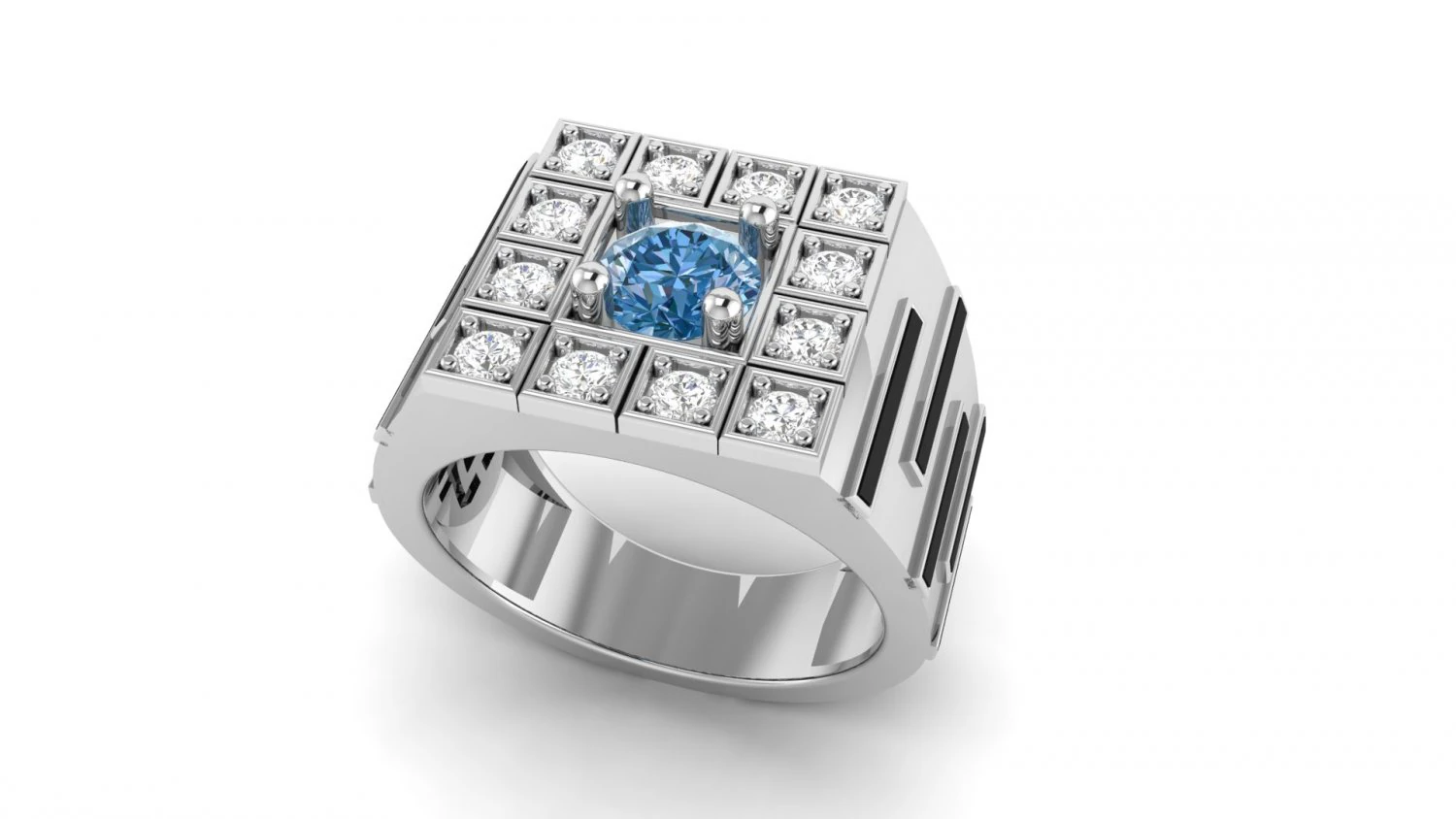 gents enamel ring 006 3D Print Model .c4d .max .obj .3ds .fbx .stl .blend 