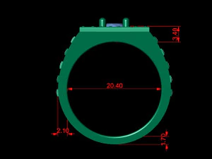 gents enamel ring 006 3D Print Model