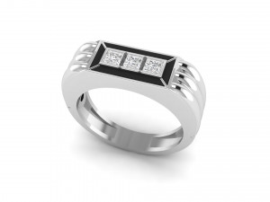 gents enamel ring 007 3D Baskı Modeli