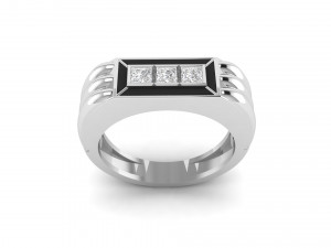 gents enamel ring 007 3D Baskı Modeli