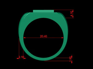 gents enamel ring 007 3D Print Model