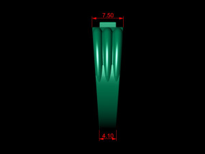 gents enamel ring 007 3D Baskı Modeli