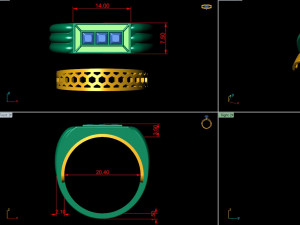 gents enamel ring 007 3D Baskı Modeli