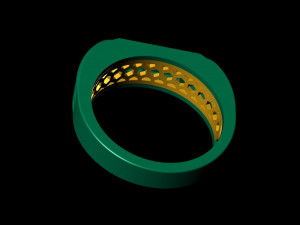 gents enamel ring 007 3D Baskı Modeli