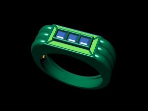 gents enamel ring 007 3D Baskı Modeli