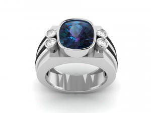 जेंट्स इनेमल रिंग 008 3D प्रिंट मॉडल