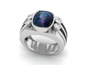 gents enamel ring 008 Modello di stampa 3D