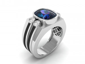 gents enamel ring 008 Modello di stampa 3D