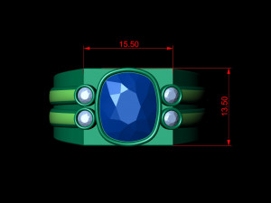 gents enamel ring 008 Modello di stampa 3D