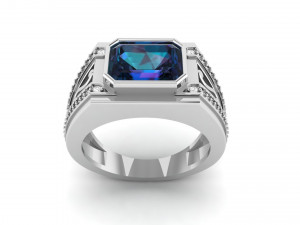 gents enamel ring 009 Model do druku 3D