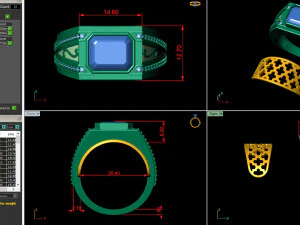 gents enamel ring 009 3D Print Model