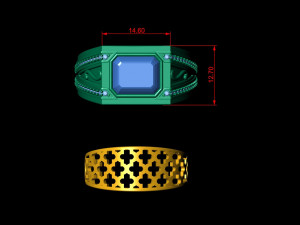 gents enamel ring 009 Model do druku 3D