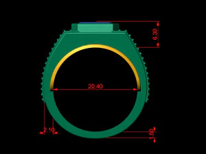 gents enamel ring 009 3D Print Model