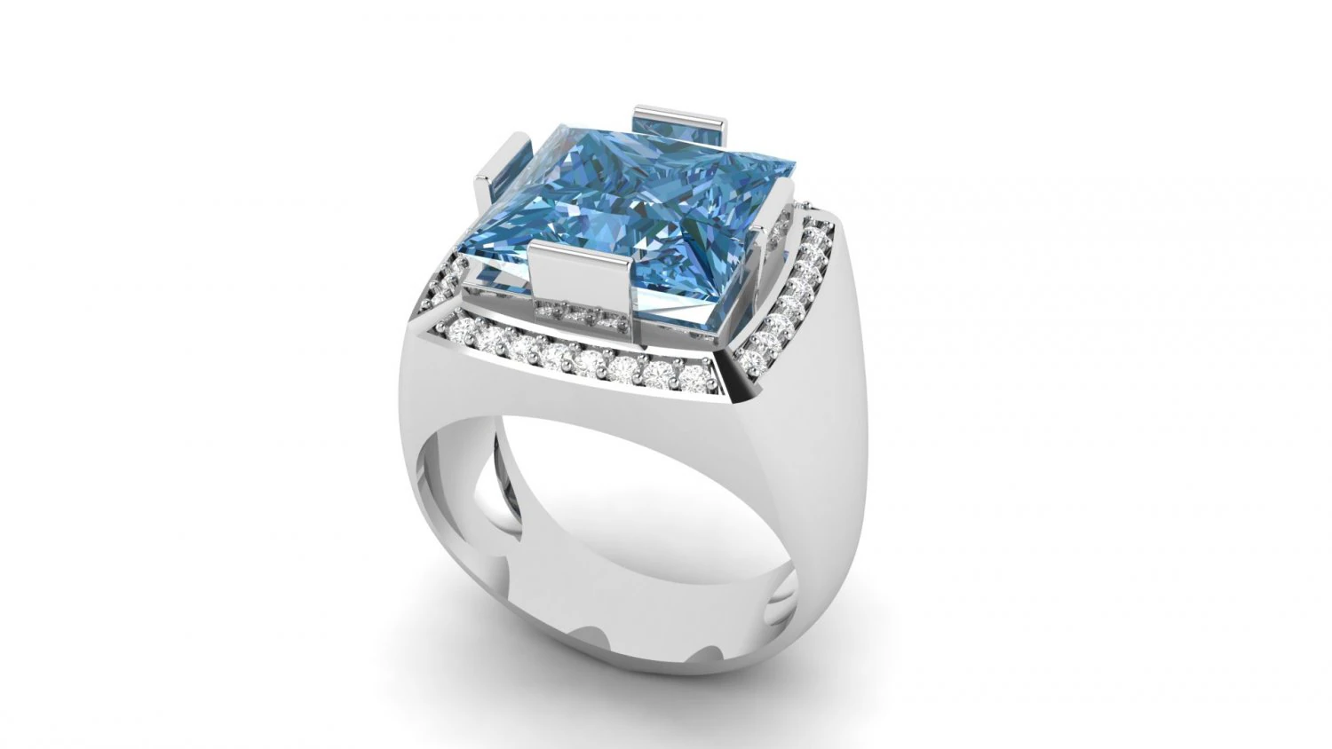 Gents ring 001 3D Print Model .c4d .max .obj .3ds .fbx .stl .blend 