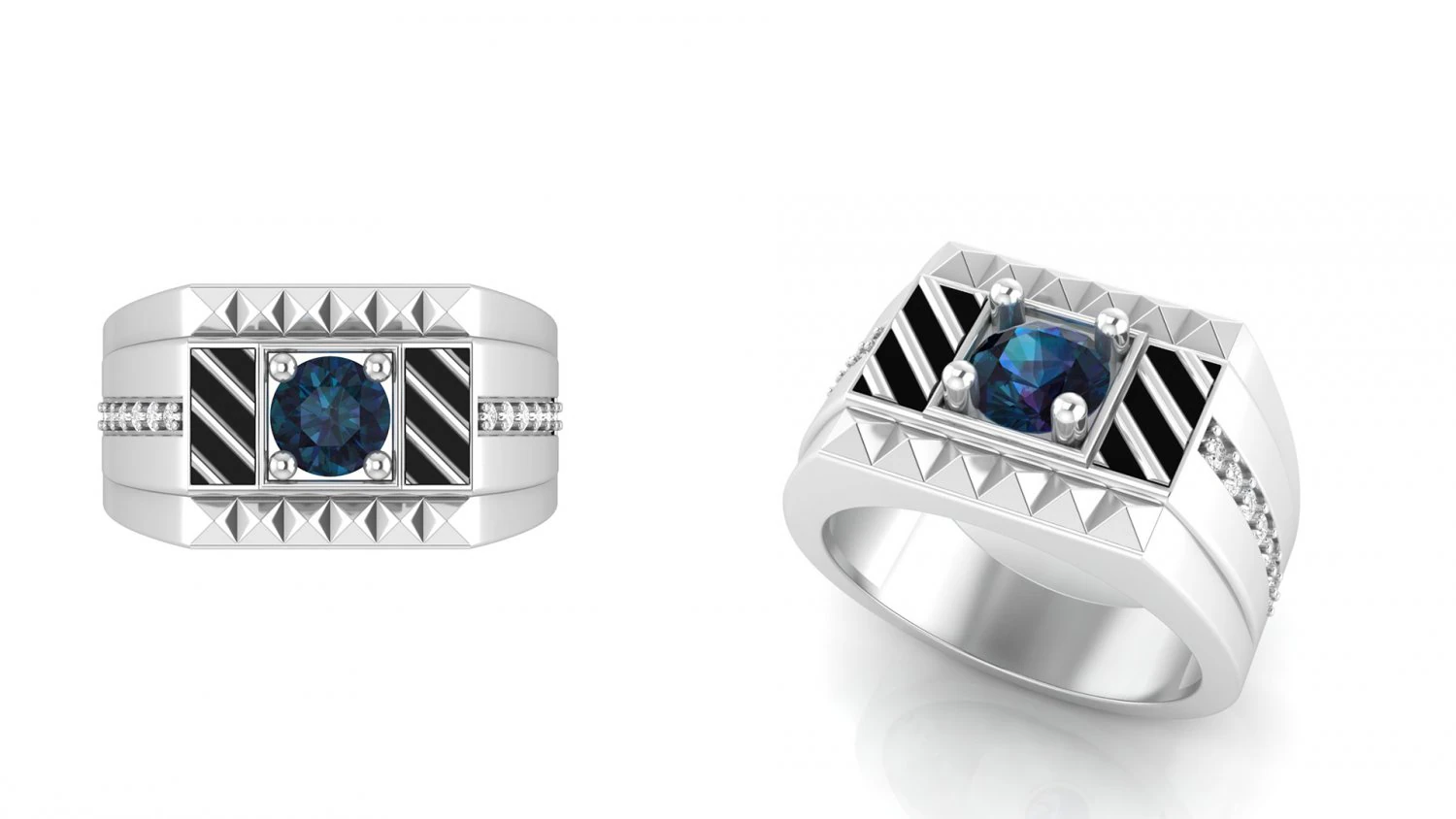 мужское кольцо 005 3D Принт Модель .c4d .max .obj .3ds .fbx .stl .blend 