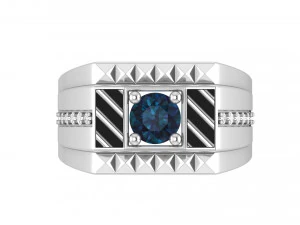 мужское кольцо 005 3D Принт Модель