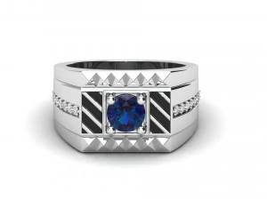 мужское кольцо 005 3D Принт Модель